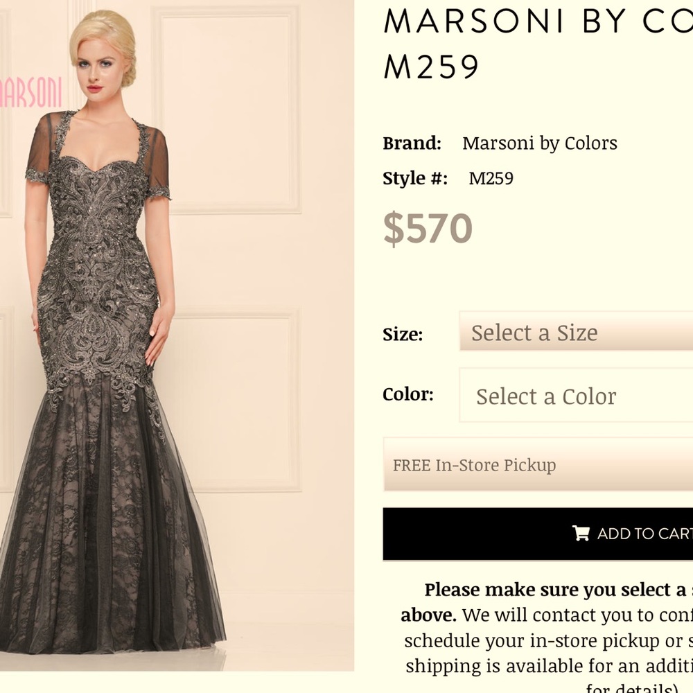 NWT Marsoni by Colors M259 MOB Dress, Size 24